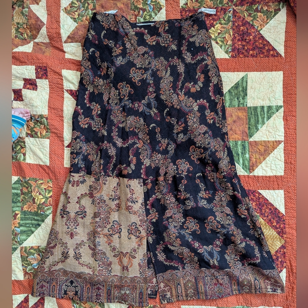 April Cornell Wool Midi Skirt M